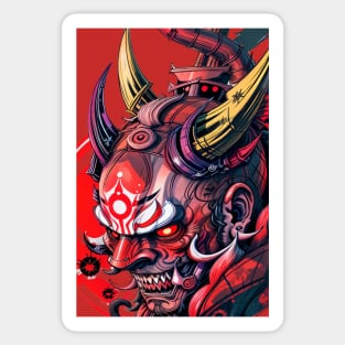 oni mask Sticker